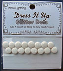 Dress It Up Glitter Dots White Lightning